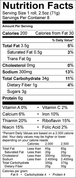 nutrition-kaiser-rolls